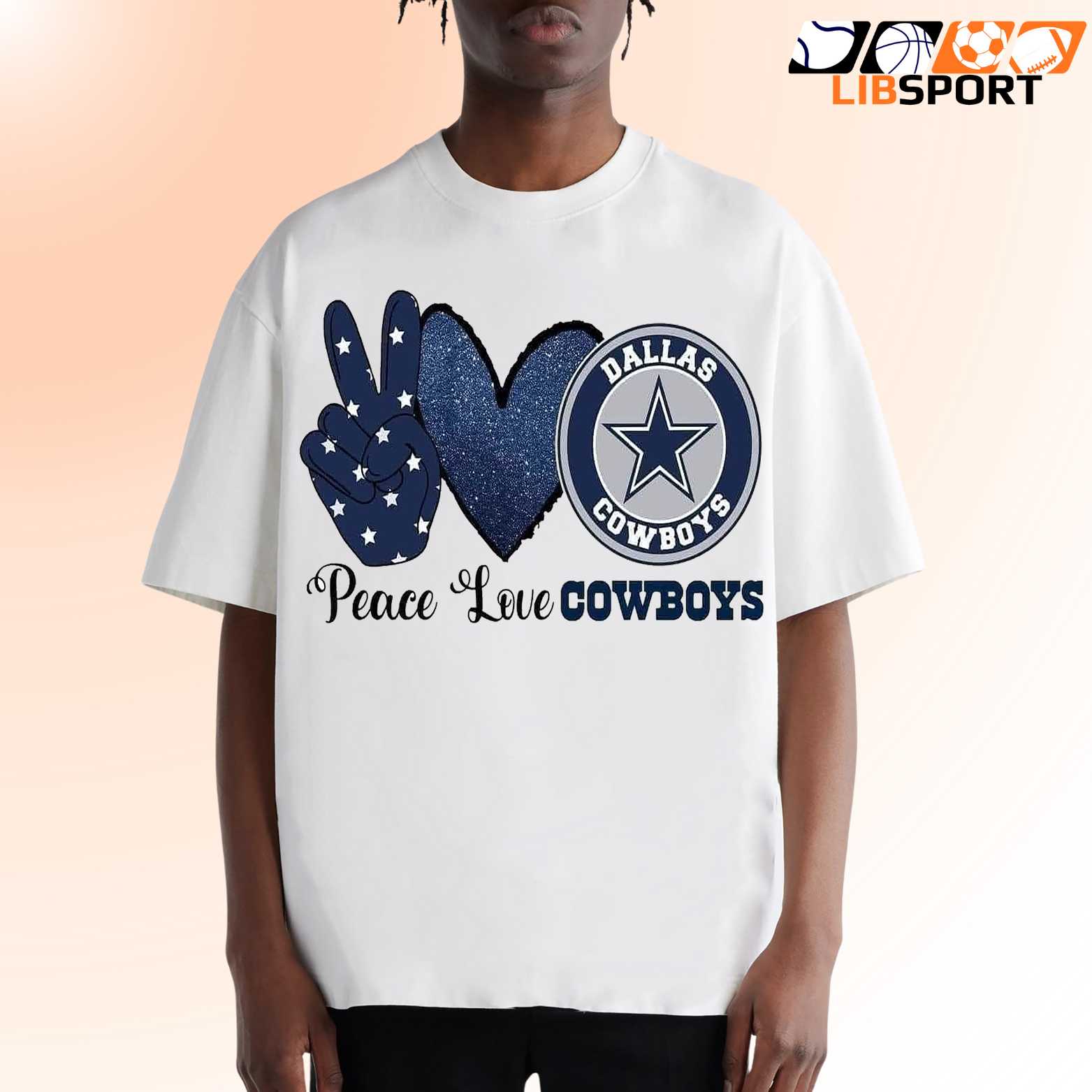 Dallas Cowboys Peace And Love T-Shirt, Ideal For Game Day